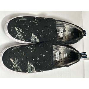 Toms Womens Travel Lite Star Wars Slip On Low Top Black Sneakers Shoes Size 7